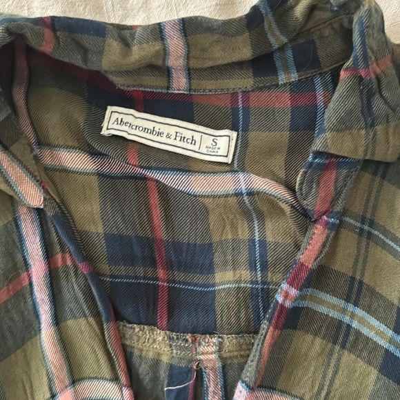 Abercrombie & Fitch Wrap Front Plaid Top - Picture 2 of 3